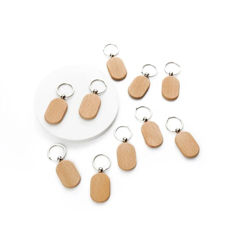 XTool - 10 Porte-clés Rectangle Arrondi - Bois - 4,9 Cm 1 XTool - 10 Porte-clés Rectangle Arrondi - Bois - 4,9 Cm