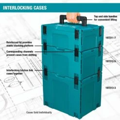 Makita 197212-5 Interlocking Case, Large, 8-1/2" X 15-1/2" X 11-5/8" -3D Prima Boutique 197212 5 6