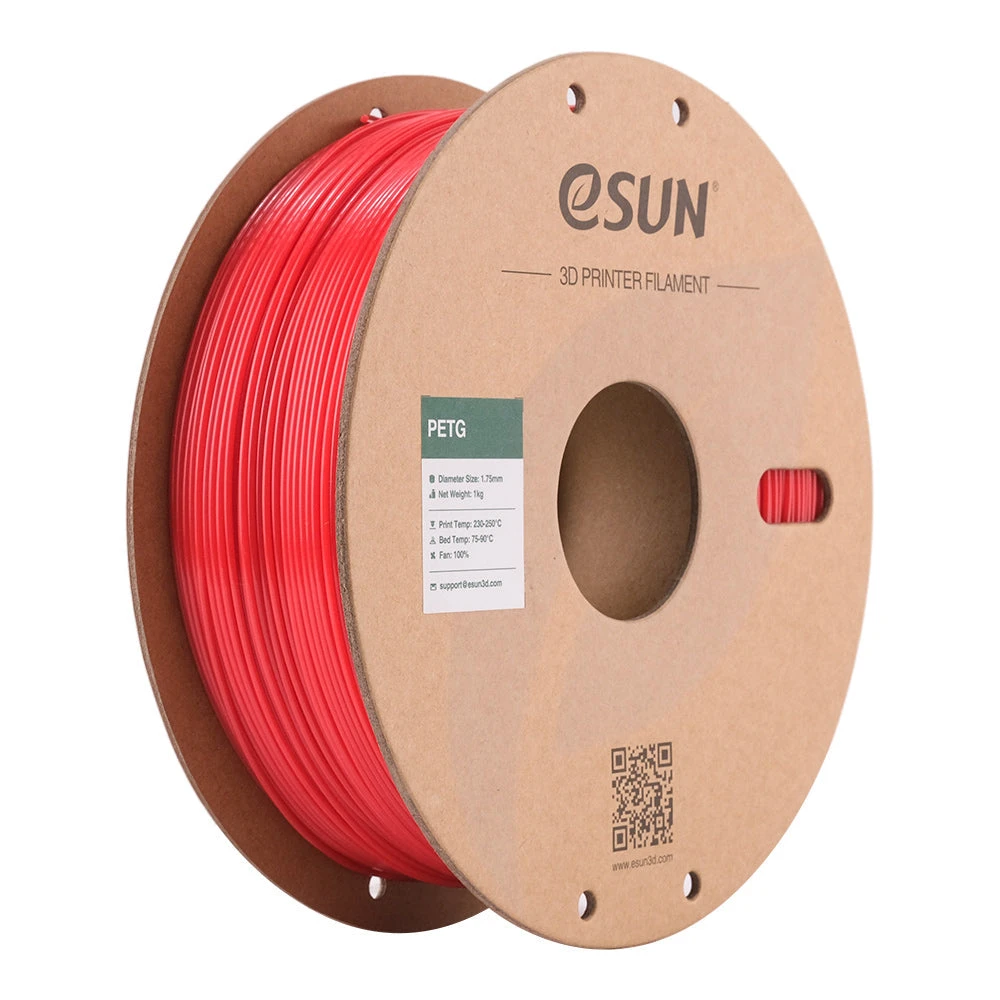 ESun - PETG - Rouge Massif (Solid Red) - 1,75 Mm - 1 Kg 1 ESun - PETG - Rouge Massif (Solid Red) - 1,75 Mm - 1 Kg