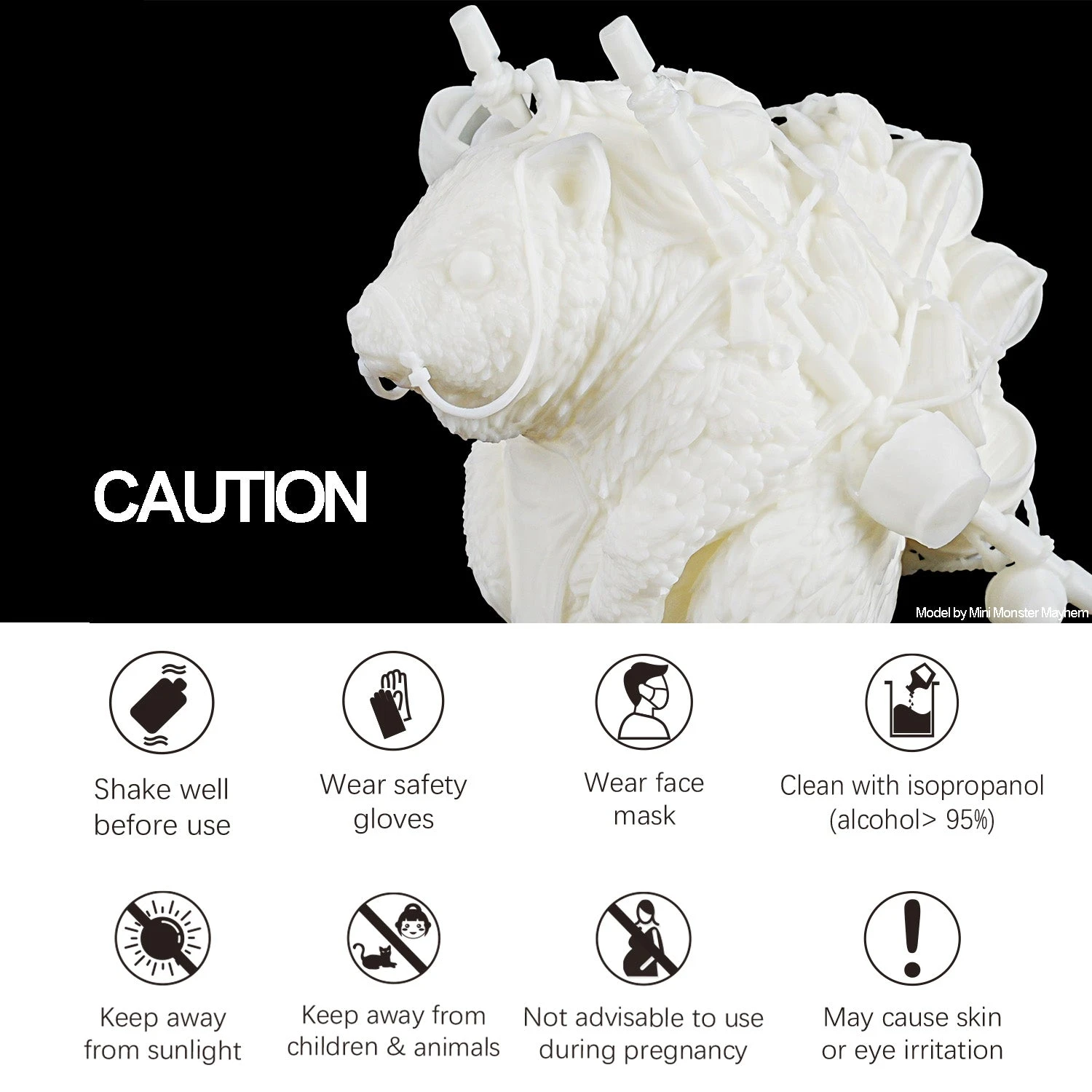 Jamg He - Résine UV Standard Plus 10k - Blanc (White) - 1 Kg 4 Jamg He - Résine UV Standard Plus 10k - Blanc (White) - 1 Kg – Image 4