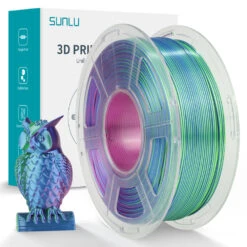 Sunlu - Silk PLA+ Tricolor - Bleu/Vert/Violet (Blue Green Purple) -1,75 Mm - 1 Kg