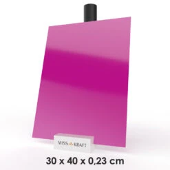 MissKraft - Plexiglass PMMA Acrylique - Fuchsia - 30 X 40 Cm - Ép. 2,3 Mm