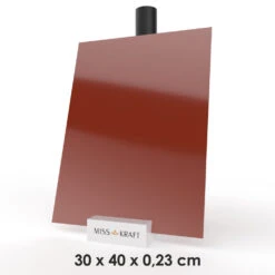 MissKraft - Plexiglass PMMA Acrylique - Marron - 30 X 40 Cm - Ép. 2,3 Mm
