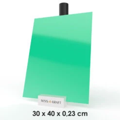 MissKraft - Plexiglass PMMA Acrylique - Vert Jade - 30 X 40 Cm - Ép. 2,3 Mm
