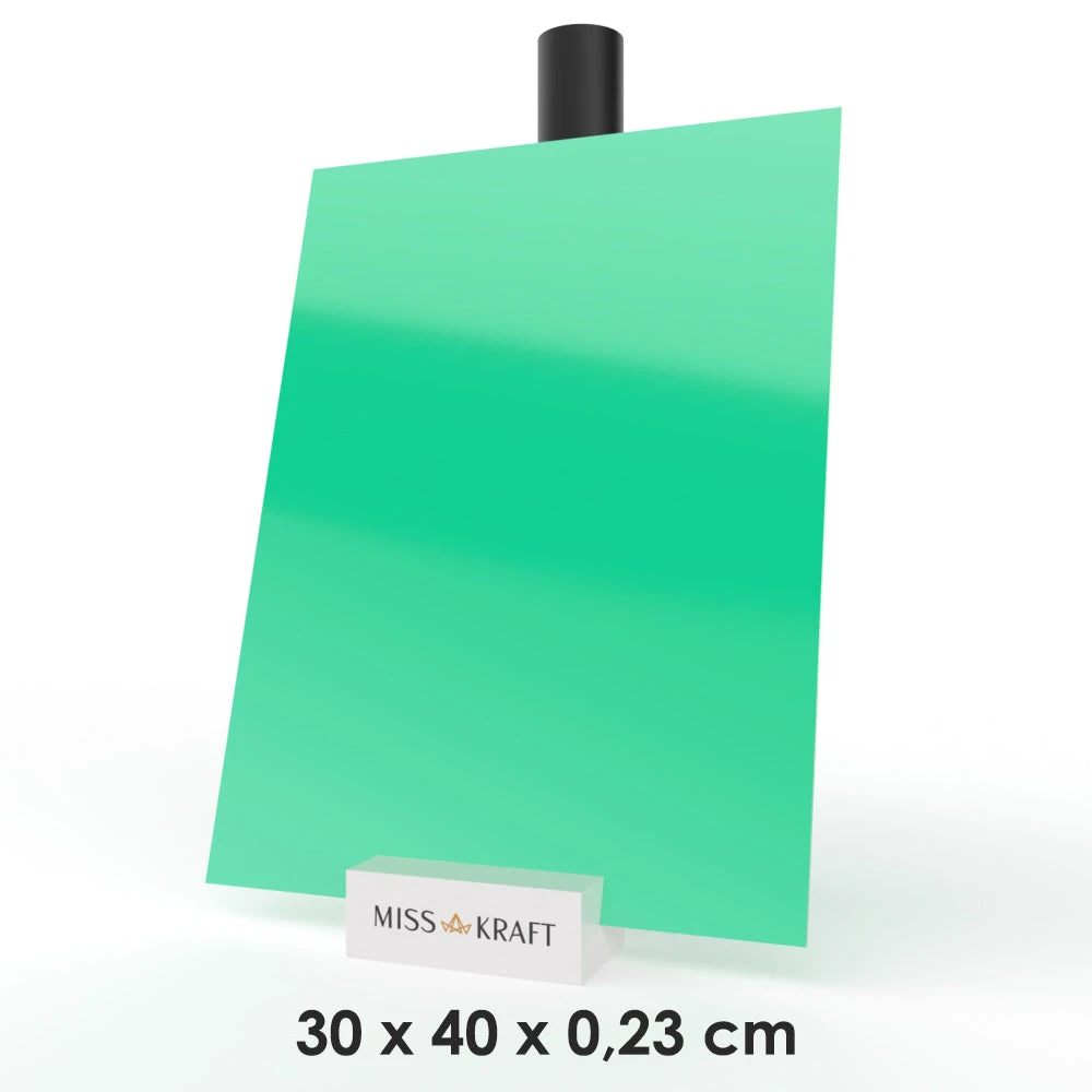 MissKraft - Plexiglass PMMA Acrylique - Vert Jade - 30 X 40 Cm - Ép. 2,3 Mm 1 MissKraft - Plexiglass PMMA Acrylique - Vert Jade - 30 X 40 Cm - Ép. 2,3 Mm