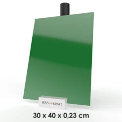 MissKraft - Plexiglass PMMA Acrylique - Vert Émeraude - 30 X 40 Cm - Ép. 2,3 Mm
