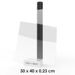 MissKraft - Plexiglass PMMA Acrylique - Transparent - 30 X 40 Cm - Ép. 2,3 Mm