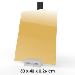 MissKraft - Plexiglass PMMA Acrylique - Or Miroir - 30 X 40 Cm - Ép. 2,6 Mm