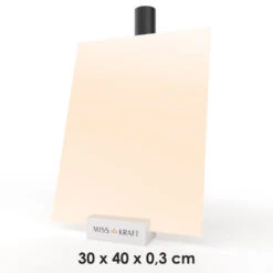 MissKraft - Plexiglass PMMA Acrylique - Crème - 30 X 40 Cm - Ép. 3 Mm