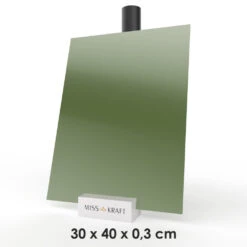 MissKraft - Plexiglass PMMA Acrylique - Vert Kaki Pastel - 30 X 40 Cm - Ép. 3 Mm