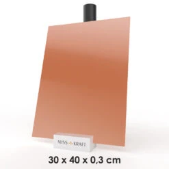 MissKraft - Plexiglass PMMA Acrylique - Marron Clair - 30 X 40 Cm - Ép. 3 Mm