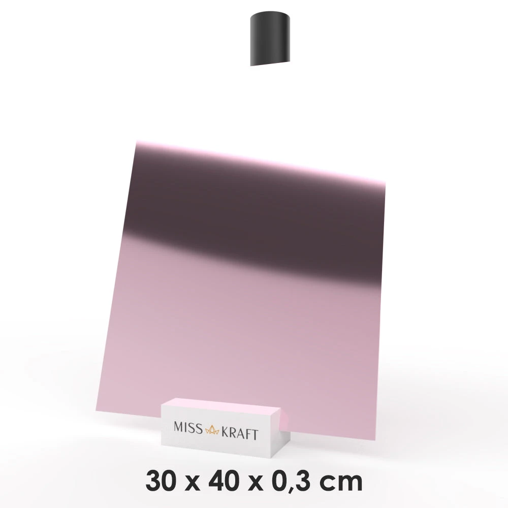 MissKraft - Plexiglass PMMA Acrylique - Rose Miroir - 30 X 40 Cm - Ép. 3 Mm 1 MissKraft - Plexiglass PMMA Acrylique - Rose Miroir - 30 X 40 Cm - Ép. 3 Mm