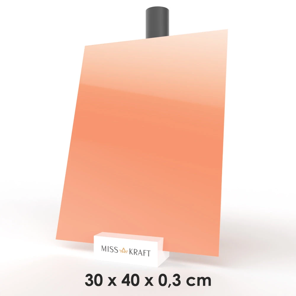 MissKraft - Plexiglass PMMA Acrylique - Corail Pastel - 30 X 40 Cm - Ép. 3 Mm 1 MissKraft - Plexiglass PMMA Acrylique - Corail Pastel - 30 X 40 Cm - Ép. 3 Mm
