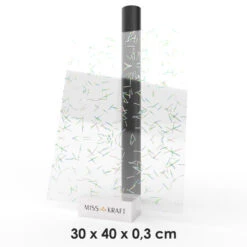 MissKraft - Plexiglass PMMA Acrylique - Transparent Confetti - 30 X 40 Cm - Ép. 3 Mm