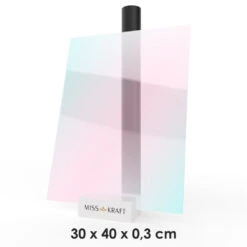 MissKraft - Plexiglass PMMA Acrylique -Transparent Holographique - 30 X 40 Cm - Ép. 3 Mm