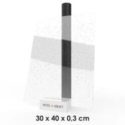 MissKraft - Plexiglass PMMA Acrylique -Transparent Pailleté Multicolore - 30 X 40 Cm - Ép. 3 Mm