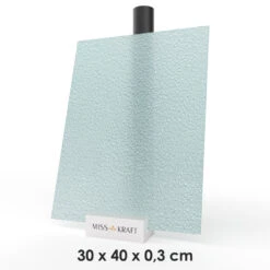 MissKraft - Plexiglass PMMA Acrylique - Transparent Texturé Bleu - 30 X 40 Cm - Ep 3 Mm