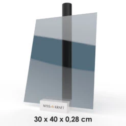 MissKraft - Plexiglass PMMA Acrylique - Noir Transparent - 30 X 40 Cm - Ép. 2,8 Mm
