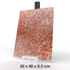 MissKraft - Plexiglass PMMA Acrylique -Or Rose - 30 X 40 Cm - Ép. 3 Mm