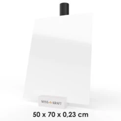 MissKraft - Plexiglass PMMA Acrylique - Blanc - 50 X 70 Cm - Ép. 2,3 Mm