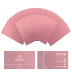 XTool - 60 Cartes De Visite En Métal- Rose Or - 53 X 85 Mm