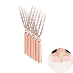 XTool - 6 Colliers Barre Verticale - Rose Or - 5 X 40 Mm