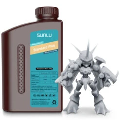 Sunlu - Résine Standard Plus - Gris Clair (Solid Grey) - 1 Kg - Lot De 3 -3D Prima Boutique 8b5d2cef13646d8c51a0045811edf481 faddb659 3364 4bae b44b 831cc2c78dfe