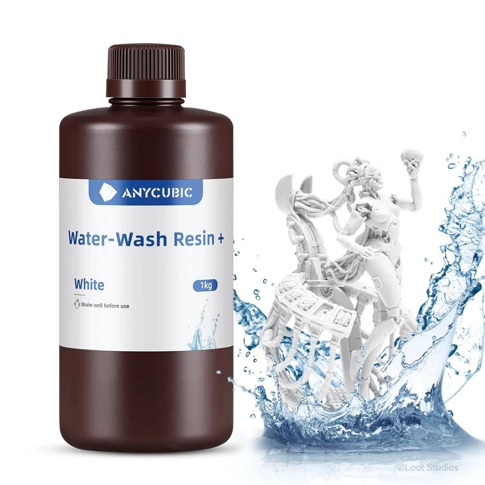 Anycubic - Water Washable Resin + - Blanc (White) - 1 Kg 1 Anycubic - Water Washable Resin + - Blanc (White) - 1 Kg