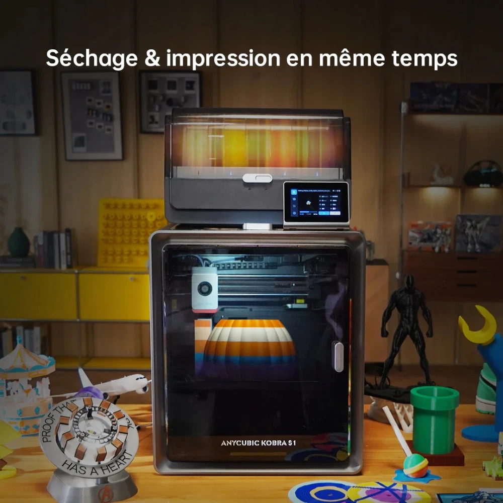 Anycubic - Kobra S1 Combo - Imprimante 3D Fermée Avec Un ACE Pro 2 Anycubic - Kobra S1 Combo - Imprimante 3D Fermée Avec Un ACE Pro – Image 2