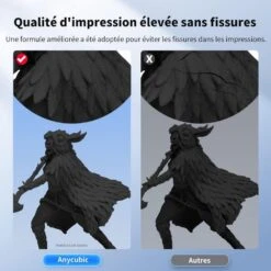 Anycubic - Water Washable Resin + - Noir (Black) - 1 Kg -3D Prima Boutique Anycubic Water Washable Resin Noir 4