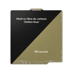BIQU - Plateau Bambu Lab X1/P1/A1 - PEI Texturé & PET Carbon - 257 X 257 Mm