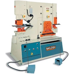 Baileigh 1007865 220V 3PH Dual Operator Ironworker W/ 95 Ton Punching Power