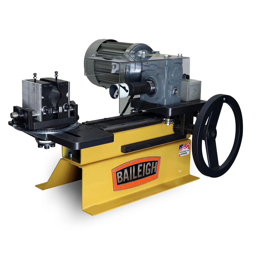 Baileigh 1008056 TN-300 110V Hole Saw Tube Pipe Notcher W/Rigid Steel Plate Base 1 Baileigh 1008056 TN-300 110V Hole Saw Tube Pipe Notcher W/Rigid Steel Plate Base