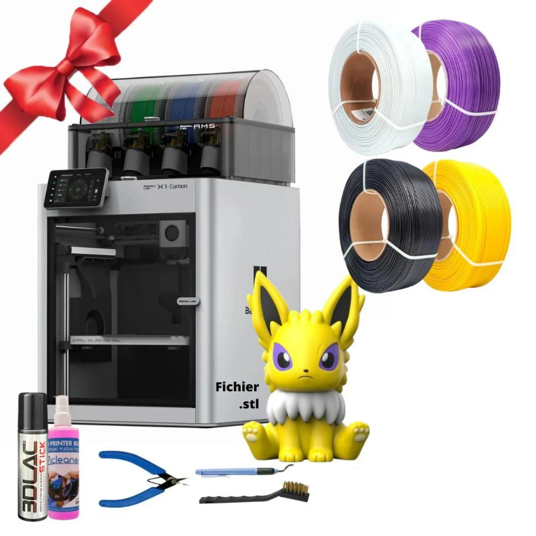 Pack Bambu Lab X1 Carbon Combo Avec AMS - Évolution Électrique 1 Pack Bambu Lab X1 Carbon Combo Avec AMS - Évolution Électrique