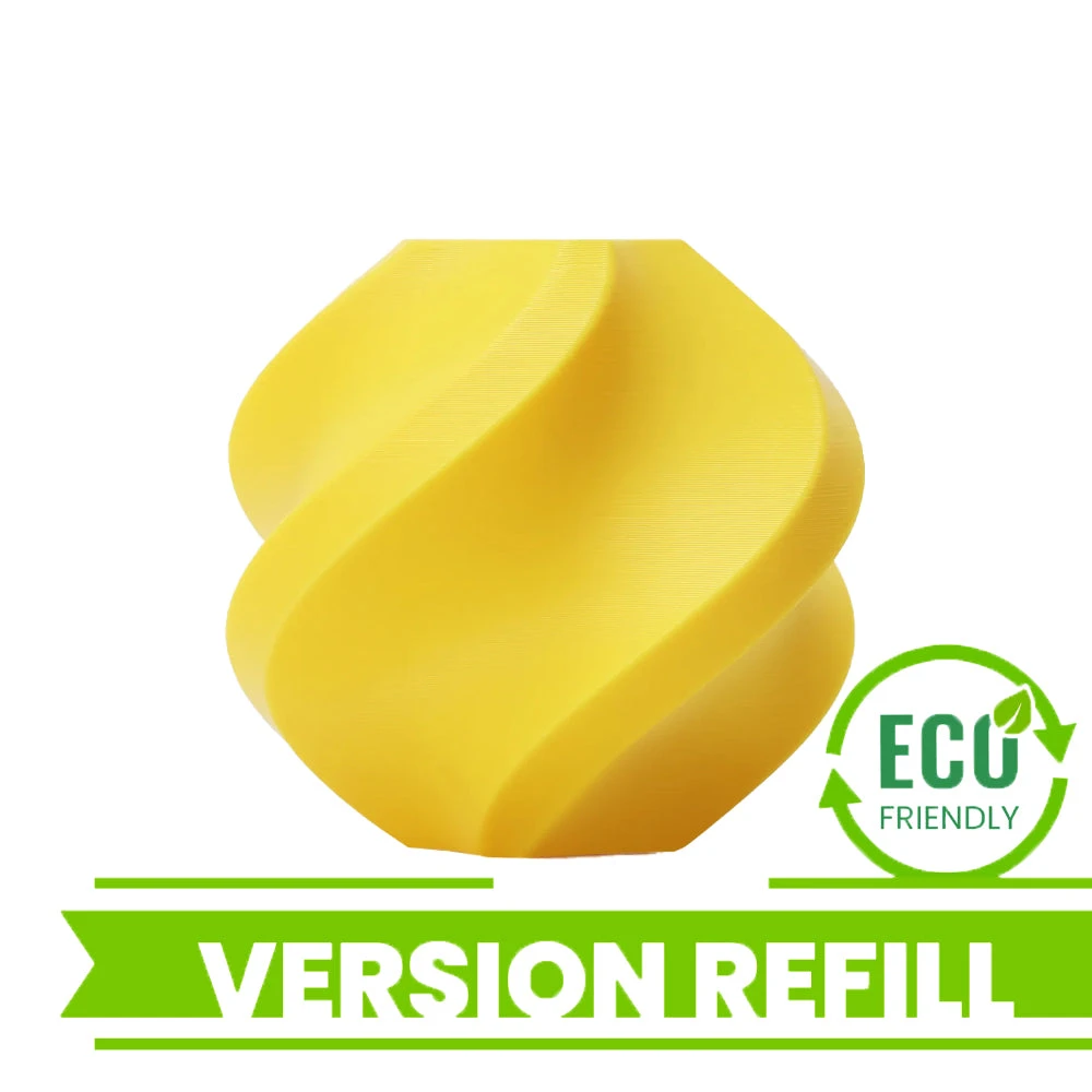 Bambu Lab - PETG HF - Jaune (Yellow) - 1,75 Mm - 1 Kg - Refill 1 Bambu Lab - PETG HF - Jaune (Yellow) - 1,75 Mm - 1 Kg - Refill