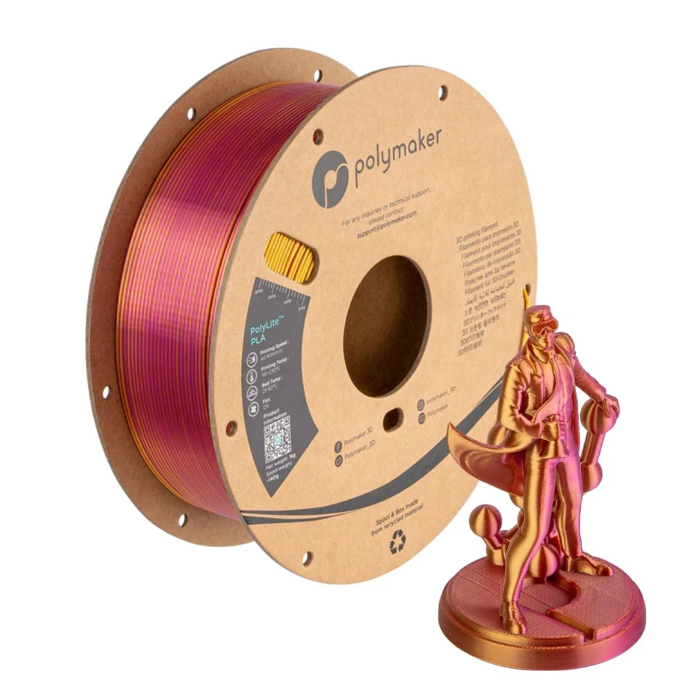 Polymaker - PolyLite Dual Silk PLA - Banquet - 1,75 Mm - 1 Kg 1 Polymaker - PolyLite Dual Silk PLA - Banquet - 1,75 Mm - 1 Kg
