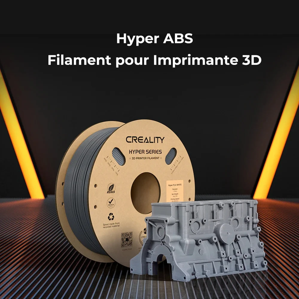 Creality - Hyper ABS - Noir (Black) - 1,75 Mm - 1 Kg 2 Creality - Hyper ABS - Noir (Black) - 1,75 Mm - 1 Kg – Image 2