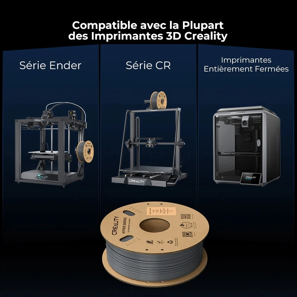 Creality - Hyper ABS - Noir (Black) - 1,75 Mm - 1 Kg 7 Creality - Hyper ABS - Noir (Black) - 1,75 Mm - 1 Kg – Image 7