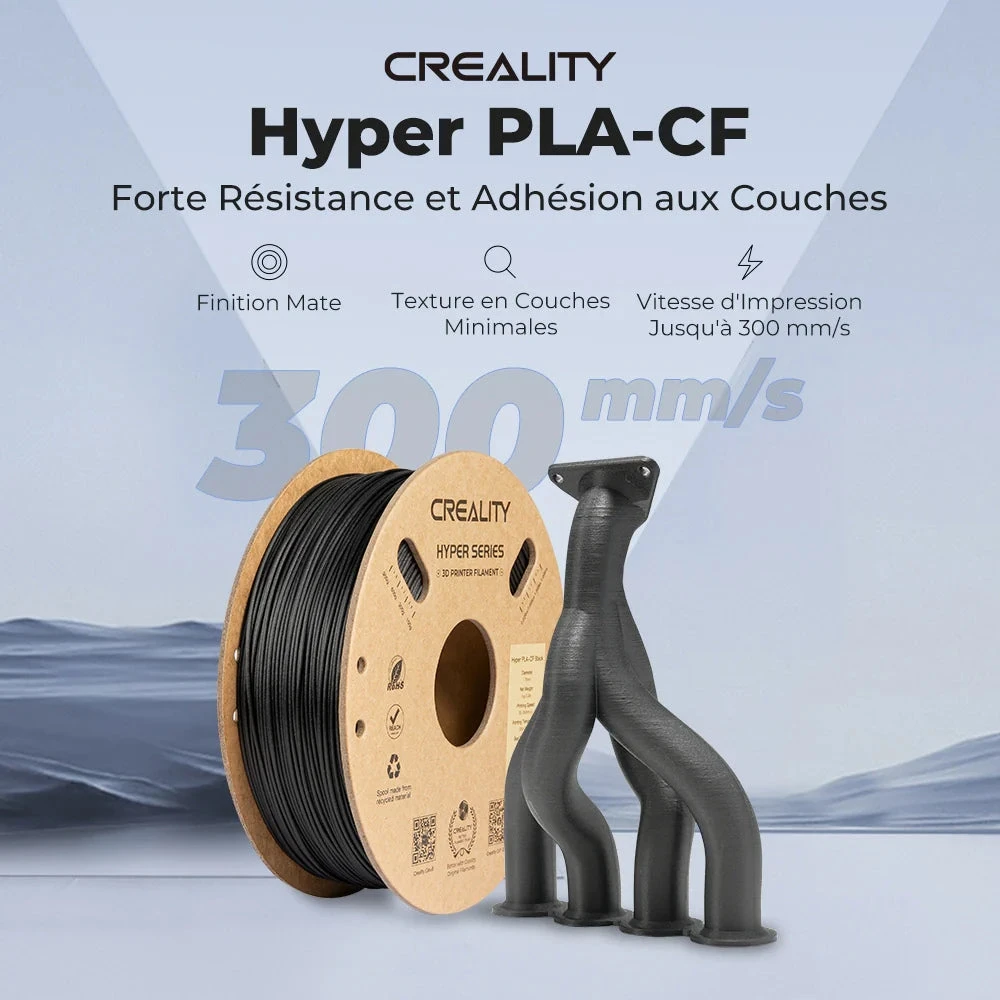 Creality - Hyper PLA-CF - Noir (Black) - 1,75 Mm - 1 Kg 2 Creality - Hyper PLA-CF - Noir (Black) - 1,75 Mm - 1 Kg – Image 2