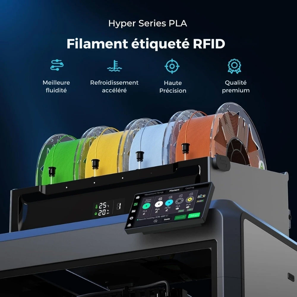 Creality - Hyper PLA RFID - Gris (Grey) - 1,75 Mm - 1 Kg 2 Creality - Hyper PLA RFID - Gris (Grey) - 1,75 Mm - 1 Kg – Image 2