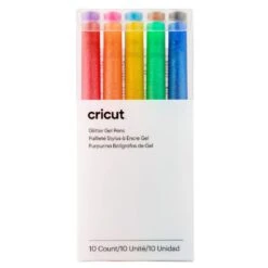 Cricut -10 Stylos Gel à Paillettes Arc-en-ciel - 0,8 Mm