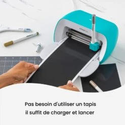 Cricut - Joy - 4 Feuilles De Vinyle Amovible Inscriptible - Noir - 14 X 33 Cm -3D Prima Boutique CricutVinylepermanent 1