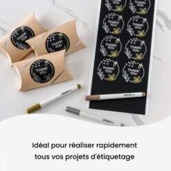 Cricut - Joy - 4 Feuilles De Vinyle Amovible Inscriptible - Noir - 14 X 33 Cm -3D Prima Boutique CricutVinylepermanent 2