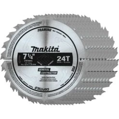 Makita D-45989-10 7-1/4" 24T Carbide Tipped Framing Circular Saw Blade - 10 PK