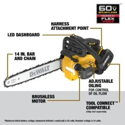 DeWALT DCCS674B 60V MAX 14" Cordless Brushless Top Handle Chainsaw - Bare Tool -3D Prima Boutique DCCS674B 3