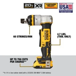 DeWALT DCE158D1 20V MAX XR Brushless Cordless Wire Mesh Cable Tray Cutter Kit -3D Prima Boutique DCE158D1 3