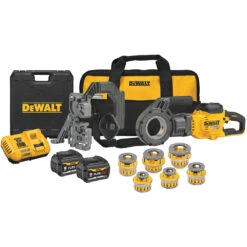 DeWALT DCE700X2K 60V MAX Lithium-Ion Cordless Pipe Threader Kit W/ Die Heads