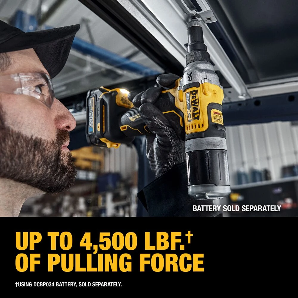 DeWALT DCF414B 20V MAX XR 1/4" Brushless Cordless Rivet Tool - Bare Tool 3 DeWALT DCF414B 20V MAX XR 1/4" Brushless Cordless Rivet Tool - Bare Tool – Image 3