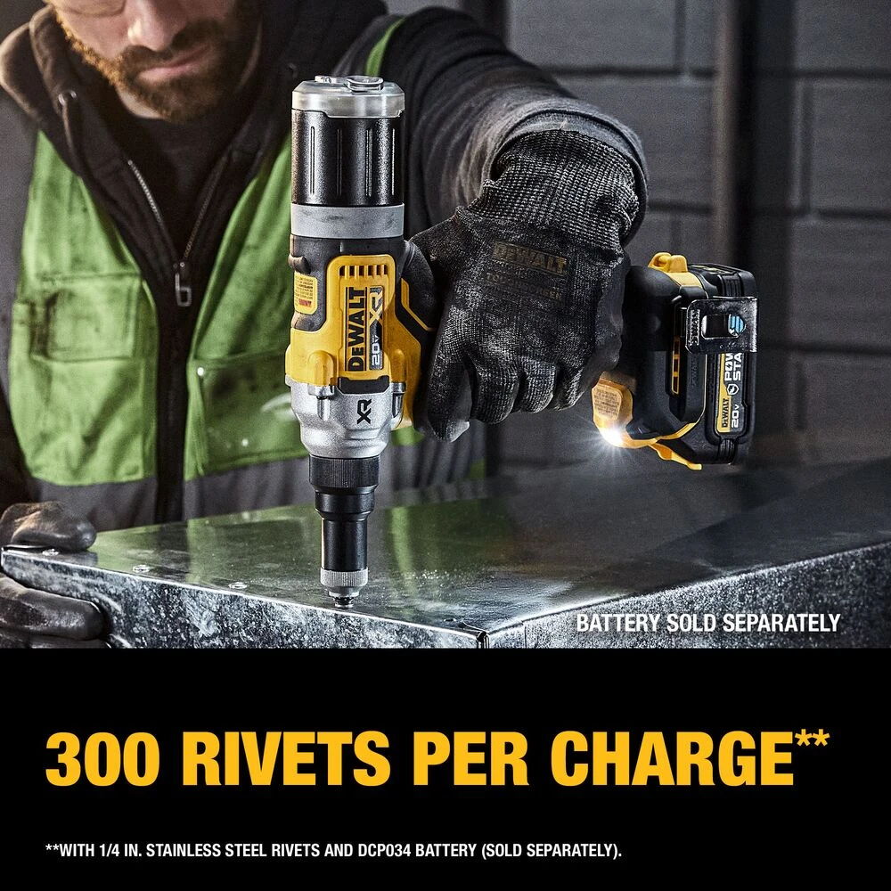 DeWALT DCF414B 20V MAX XR 1/4" Brushless Cordless Rivet Tool - Bare Tool 6 DeWALT DCF414B 20V MAX XR 1/4" Brushless Cordless Rivet Tool - Bare Tool – Image 6