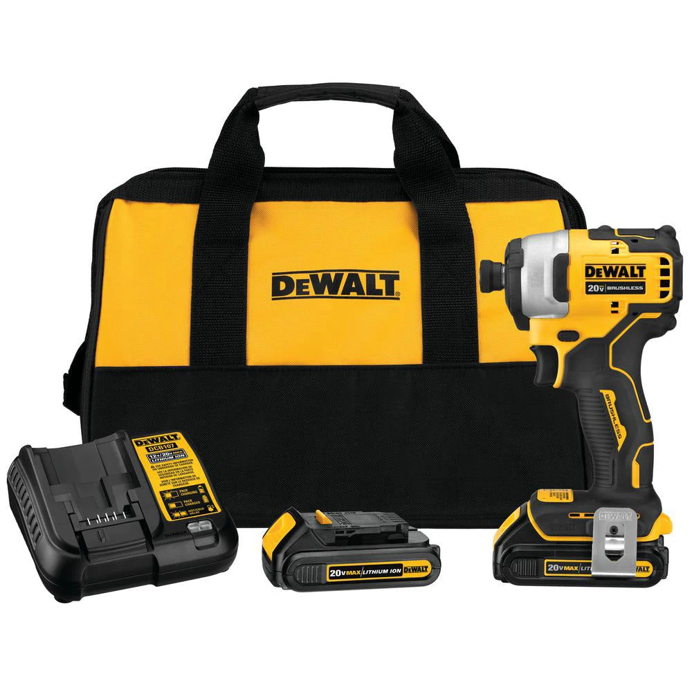 DeWALT DCF809C2 20V 1/4 Inch Brushless Compact Atomic Impact Driver Kit 1 DeWALT DCF809C2 20V 1/4 Inch Brushless Compact Atomic Impact Driver Kit